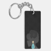 黒い女性シルエットダークグラマー キーホルダー (正面左)