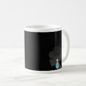 黒い女性シルエットダークグラマー コーヒーマグカップ (正面右)