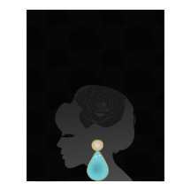 黒い女性シルエットダークグラマー