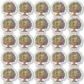 黒い女性ステッカー シール (正面)