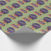 黒い女性熱狂する植物の女性、抱きしめている植物 ラッピングペーパー (角)