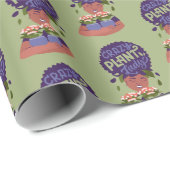 黒い女性熱狂する植物の女性、抱きしめている植物 ラッピングペーパー (ロールコーナー)