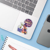 黒い女性熱狂する植物レディ、ホームスイートホーム シール (ノートパソコンとiPhone)