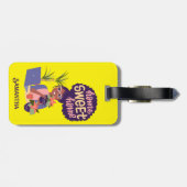 黒い女性熱狂する植物レディ、ホームスイートホーム ラゲッジタグ (裏面横)