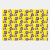 黒い女性熱狂する植物レディ、ホームスイートホーム ラッピングペーパーシート (正面3)