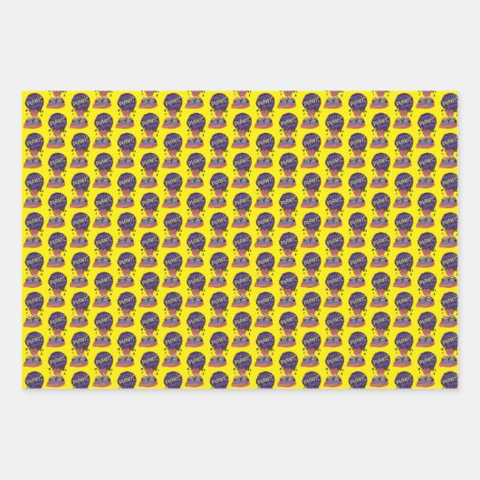 黒い女性熱狂する植物レディ、ホームスイートホーム ラッピングペーパーシート (正面2)