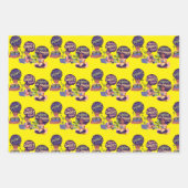 黒い女性熱狂する植物レディ、ホームスイートホーム ラッピングペーパーシート (正面)