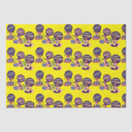 黒い女性熱狂する植物レディ、ホームスイートホーム 薄葉紙