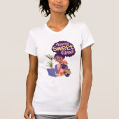 黒い女性熱狂する植物レディ、ホームスイートホーム Tシャツ (正面)