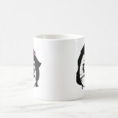 黒い女性私Gustaの喜劇的な激怒の顔のミーム コーヒーマグカップ (中央)