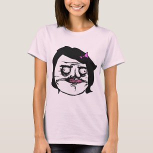 黒い女性私Gustaの喜劇的な激怒の顔のミーム Tシャツ