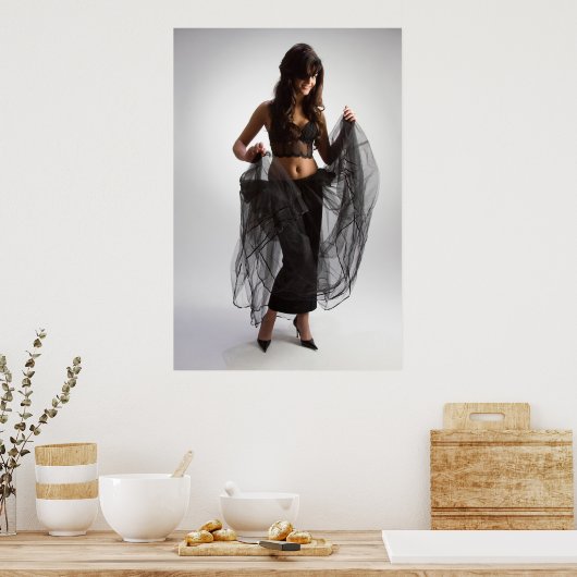 黒い女性 ポスター (キッチン)
