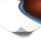 黒い女性 メラニンのシスタ ブラウンスキンの女の子 シスタ ポスター (角)