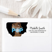 黒い女性，準備ポップ・アートのができて，バブルガム，青 ラベル (インサイチュ)