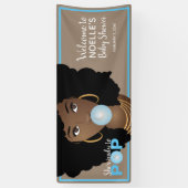 黒い女性,準備ポップ・アートのができて,バブルガム,青 横断幕 (縦)