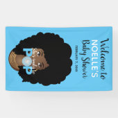 黒い女性，準備ポップ・アートのができて，バブルガム，青 横断幕 (横)