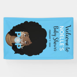 黒い女性,準備ポップ・アートのができて,バブルガム,青 横断幕