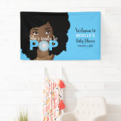 黒い女性,準備ポップ・アートのができて,バブルガム,青 横断幕 (インサイチュ)