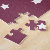 黒い女性(白アフロバブルガム、星の紫) ジグソーパズル (側面)