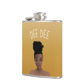 黒い女性、金ゴールドシェード&ハイバンイエロー金ゴールド フラスク (左)