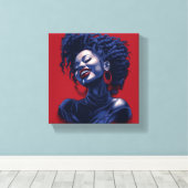 黒い女性JOY キャンバスプリント (インサイチュ (ウッドフロア))