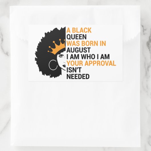 黒い女王が生まれ私の威厳がある中にいた 長方形シール (バッグ)