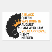 黒い女王が生まれ私の威厳がある中にいた 長方形シール (正面)