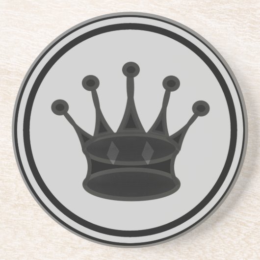 黒い女王の駒 コースター (正面)