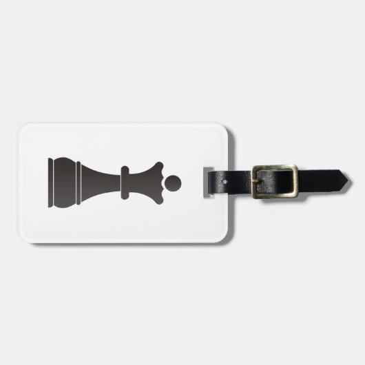 黒い女王の駒 ラゲッジタグ (正面横)