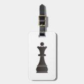 黒い女王の駒 ラゲッジタグ (正面縦)