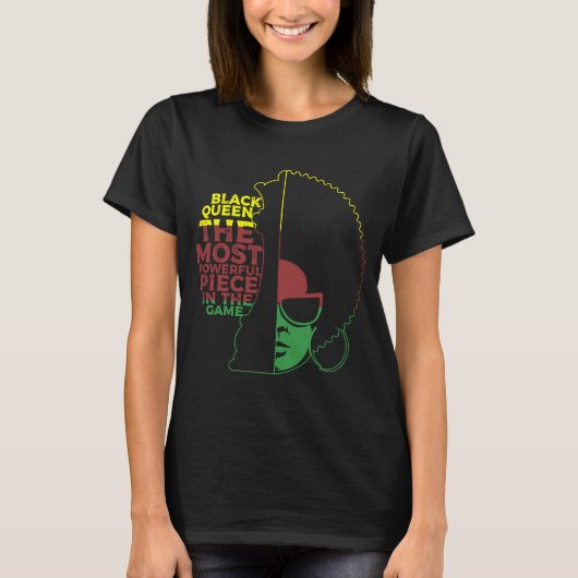 黒い女王はギャムの中で最も強力な作品 Tシャツ (正面)