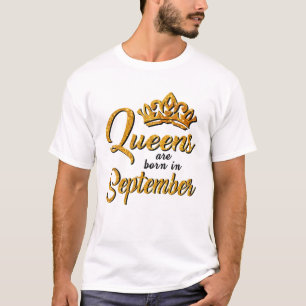 黒い女王生まれは9月の女性に誕生日 Tシャツ