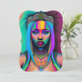 黒い女王 メラニン シスタ アフリカ系アメリカ人女性 招待状 (スタンド正面)