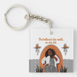 黒い女、彼女は信じできるよ、彼女は行った キーホルダー