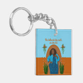 黒い女、彼女は信じできるよ、彼女は行った キーホルダー (正面左)