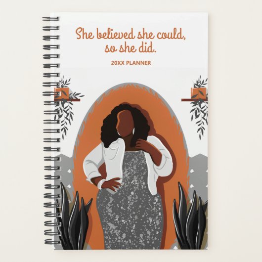 黒い女、彼女は信じできるよ、彼女は行った プランナー手帳 (正面)