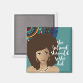 黒い女、彼女は信じできるよ、彼女は行った マグネット (正面/裏面)