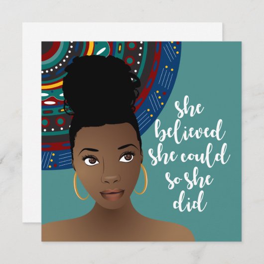 黒い女、彼女信じは出来るようになった (正面/裏面)