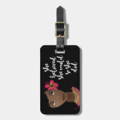 黒い女、彼女信じは出来るようになった ラゲッジタグ (正面縦)