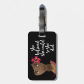 黒い女、彼女信じは出来るようになった ラゲッジタグ (裏面縦)