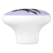 黒い妖精の神の母紫色かラベンダーのノブ セラミックノブ (側面)