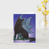 黒い妖精 カード (黄色い花)