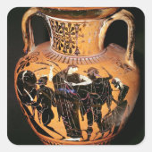 黒い姿の屋根裏の花瓶 スクエアシール (正面)