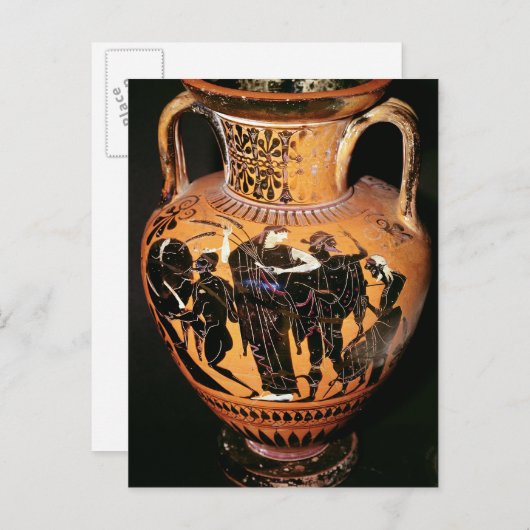 黒い姿の屋根裏の花瓶 ポストカード (正面/裏面)