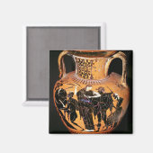 黒い姿の屋根裏の花瓶 マグネット (正面/裏面)