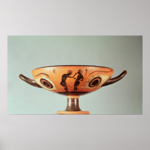 黒い姿のkylix、紀元前のc.580-525 ポスター