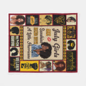 黒い威厳がある女性サンシャイン混合 フリースブランケット (正面(横))