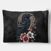 黒い威厳のある烏 アクセサリーポーチ (裏面)