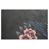 黒い威厳のある烏 ファブリック (ファットクウォーター)