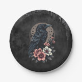 黒い威厳のある烏 ペーパープレート (正面)